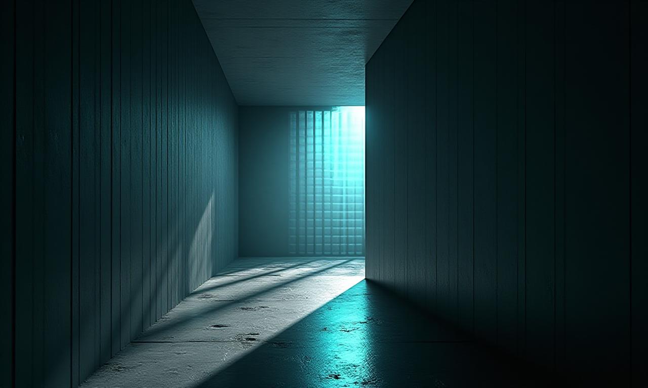 Abstract representation of light and shadow reflecting data privacy